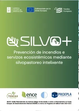 Cartel de publicidade do proxecto SILVO+, subvencionado pola Axencia Galega de Innovación e cofinanciado pola Unión Europea